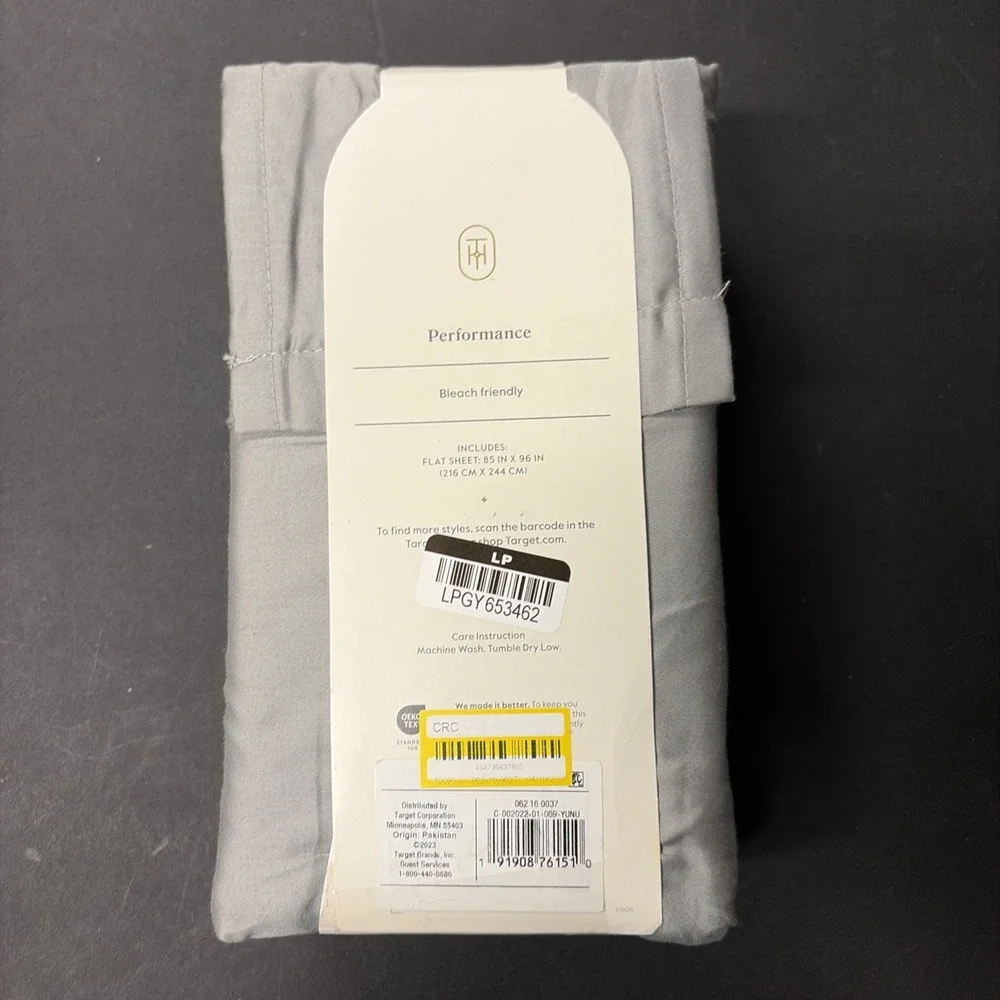 Full 400 Thread Count Performance Flat Sheet Gray - Threshold: Cotton 20535